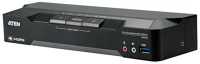 Aten CM1942 Kvm switch mini-mátrix usb displayport 4k + audio, 2 port - cm1942 kép