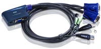 Aten CS62US-AT 2-port kvm switch fekete kép