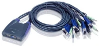 Aten CS64U 4 portos usb2.0 kvm switch +kábelkészlet