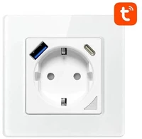 Avatto WOT10-USB-W Wi-fi tuya usb usb-c okos konnektor fehér kép