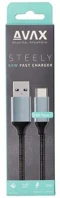 Avax COR_AXCB301G Töltőkábel, usb-a - usb-c, 1,5 m,  