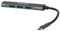 Avax COR_AXHB601 Usb-c elosztó-hub, 4 port, usb 3.0,  