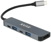 Avax COR_AXHB611 Usb-c elosztó-hub, hdmi+usb-c+2xusb 3.0, pd,  