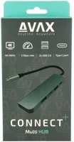 Avax TYPEC, 2XUSB 3.0 Ada  hb611 connect+ 5in1 multi hub type c - hdmi(4k60hz), typec, 2xusb 3.0, pd 100w kép