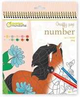 Avenue mandarine GY109C Kreatív számos kifestő füzet  lovak kép