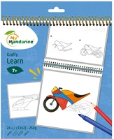 Avenue mandarine GY168C Kreatív színezőfüzet  graffy learn közlekedési eszközök kép