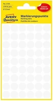 Avery 01.01126 Etikett  3145 jelölőpont 12mm fehér 270 darabos kép