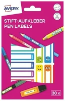 Avery 01.08630 Etikett  50 mm x 10 mm tollcímke színes vicces 30 címke/csomag 2 íves kép