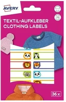 Avery 01.08631 Etikett  45 mm x 13 mm ruhacímke állatos 36 címke/csomag 2 íves kép