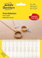Avery 3335 Árazócímke, 49x10 mm, fehér kép