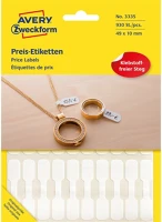 Avery 3335 49x10mm 930 db/csomag fehér kézzel írható árazó címke kép