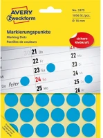 Avery 3375 18mm 1056db-os kék jelölőpont kép