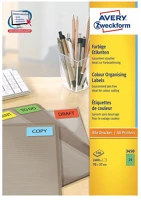 Avery 3450 Etikett címke, 70 x37mm, univerzális, 24 címke/ív, 100 ív/doboz,  zöld kép