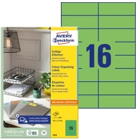 Avery 3454 Etikett   105x37mm univerzális zöld 1600 címke/doboz 100 ív/doboz kép