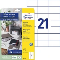 Avery 3652-10 Etikett, univerzális, 70x42,3 mm, 210 etikett/csomag kép
