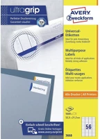 Avery 3668 Etikett címke, 52,5 x21,2mm, univerzális, 56 címke/ív, 100 ív/doboz,  fehér kép
