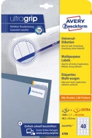 Avery 4780 Etikett címke, 48,5 x25,4mm, univerzális, 40 címke/ív, 25 ív/doboz kép