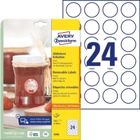 Avery 5080 40mm univerzális visszaszedhető fehér köretikett kép