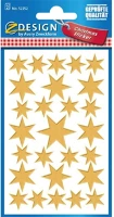 Avery 52252 2 ív arany színű csillagokkal karácsonyi átlátszó matrica kép