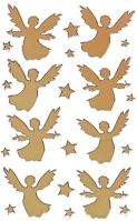 Avery 52420 1 ív arany angyalok karácsonyi fólia matrica kép