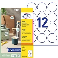 Avery 6226REV-10 Etikett, 60 mm, kör, eltávolítható, 120 etikett/csomag kép