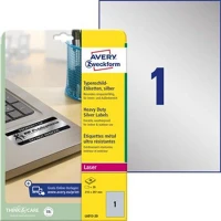 Avery COR_AYL601320 etikett, 210x297 mm, poliészter, időjárásálló, avery zweckofrm, ezüst kép