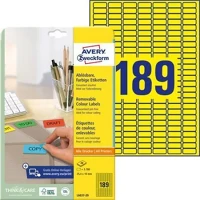 Avery COR_AYL603720 etikett, univerzális, 25,4x10 mm, eltávolítható, kerekített sarkú kép