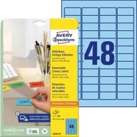 Avery COR_AYL603920 etikett, univerzális, 45,7x21,2 mm, eltávolítható, kerekített sarkú kép
