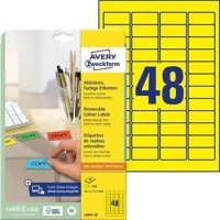 Avery COR_AYL604120 etikett, univerzális, 45,7x21,2 mm, eltávolítható, kerekített sarkú kép