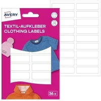 Avery ETVET36 Etikett ruhacímke, 45 x 13 mm 36 címke/2 ív,  fehér kép