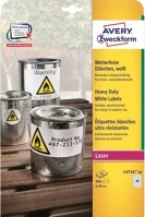 Avery L4716-20 Etikett címke, O30mm, időjárásálló poliészter, 48 címke/ív, 20 ív kép