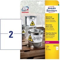 Avery L4717-20 Etikett címke, 210 x148mm, időjárásálló poliészter 2 címke/ív 20 ív kép