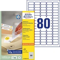 Avery L4732REV-100 Etikett, univerzális, eltávolítható, 35,6x16,9 mm, 8000 etikett/csomag kép