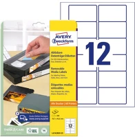 Avery L4742REV-25 Etikett   78,7x46,6mm visszaszedhető 300 címke/doboz 25 ív/doboz kép