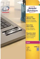 Avery L6008-20 Etikett címke, 25,4 x10mm, ipari poliészter, 189 címke/ív, 20 ív/doboz,  ezüst kép