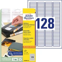 Avery L6020REV-25 etikett, univerzális 43,2x8,5 mm, eltávolítható, kerekített sarkú kép