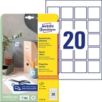 Avery L7121-25 Etikett, univerzális, 45x45 mm, 500 etikett/csomag kép