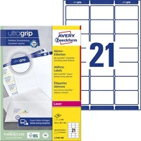 Avery L7160-100 Etikett, univerzális, 63,5x38,1 mm, kerekített sarkú, 2100 etikett/csomag kép