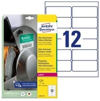 Avery L7913-10 Etikett címke, 99,1 x42,3mm, ultra ellenálló 12 címke/ív, 10 ív/doboz kép
