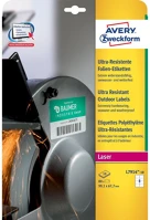 Avery L7914-10 Etikett címke, 99,1 x67,7mm, ultra ellenálló 8 címke/ív, 10 ív/doboz,  fehér kép