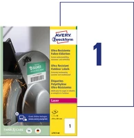 Avery L7917-40 Etikett 210x297 mm ultra ellenálló 40 címke/doboz 40 ív/doboz kép