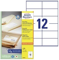 Avery LR3424 Etikett 105x48mm környezetbarát 1200 címke/doboz 100 ív/doboz kép