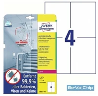 Avery L8013-10 Avery L8013-10 antimikrobiális 105x148mm átlátszó fóliacímke kép