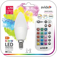 Avide ASC14RGBW-4.9W-RC Izzó smart led candle 4.9w rgb+w 2700k ir távirányítóval kép