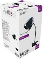 Avide ABDL-CLIP-B-15W Asztali lámpa, csiptethető, e27, max. 15w, fekete kép
