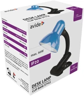 Avide ABDL-CLIP-BL-60W Asztali lámpa, basic csiptethető, max. 60w, kék kép