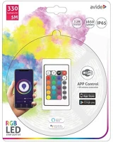 Avide ABLSBL12V5050-30RGB-WIFI+IR Led szalag bliszter 12v 7.2w smd5050 30led rgb ip65 5m wifi tuya + ir kép