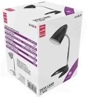 Avide BASIC O TALPÚ FEKETE + 4W LED Asztali lámpa izzóval kép