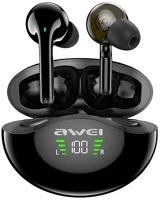Awei T12P T12p bluetooth fülhallgató sztereo v5.1, led kijelző + töltőtok, fekete kép