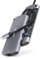 Axagon HMC-6M2 Superspeed usb-c combo 6in1 hub kép